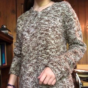 Brown speckled sweater